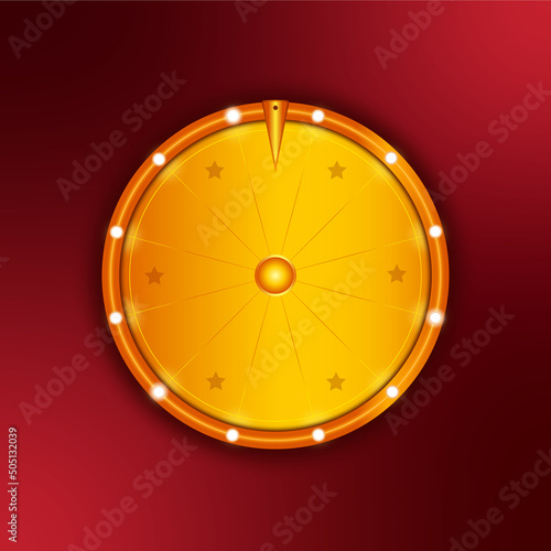 Illustration of the Golden Wheel of Fortune. The wheel template.