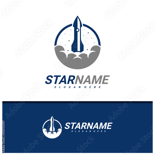 Rocket logo design vector, Creative Rocket logo concepts template illustration.