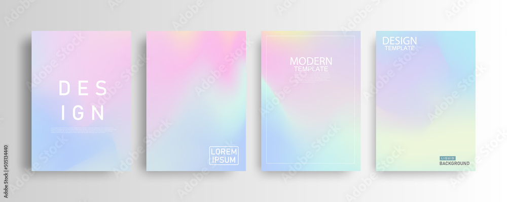 Abstract mockup Pastel colorful gradient background A4 concept for your ...