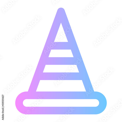 traffic cone gradient icon