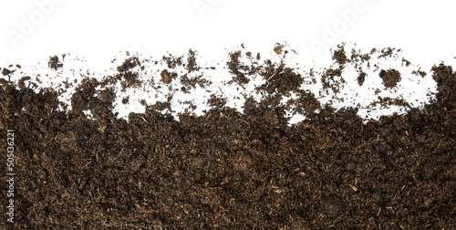 Принти на полотні top view a pile of peat moss or soil for plants