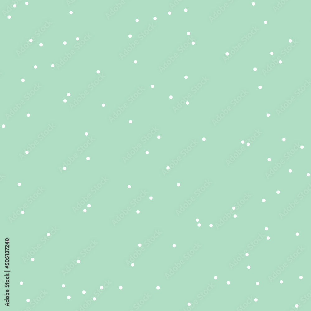 Seamless pattern with white polka dots on a mint green background. Seamless pattern with white polka dots on a mint green background.