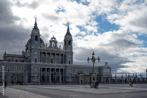 Archbishopric of Madrid in its entirety and facing the cloudy sky
