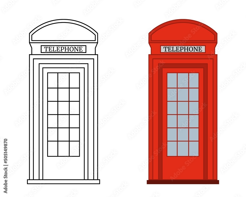 London phone booth isolated on white background vector illustration ...