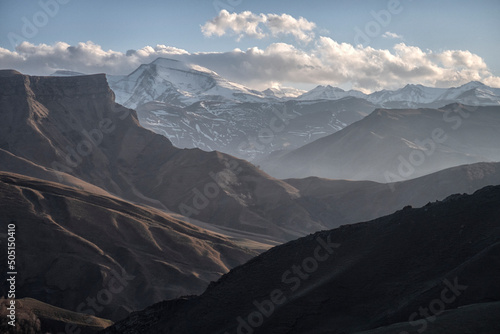 mountain landscape in spring in a beautiful place. beautiful view of the mountains in the Republic of Dagestan. Russia