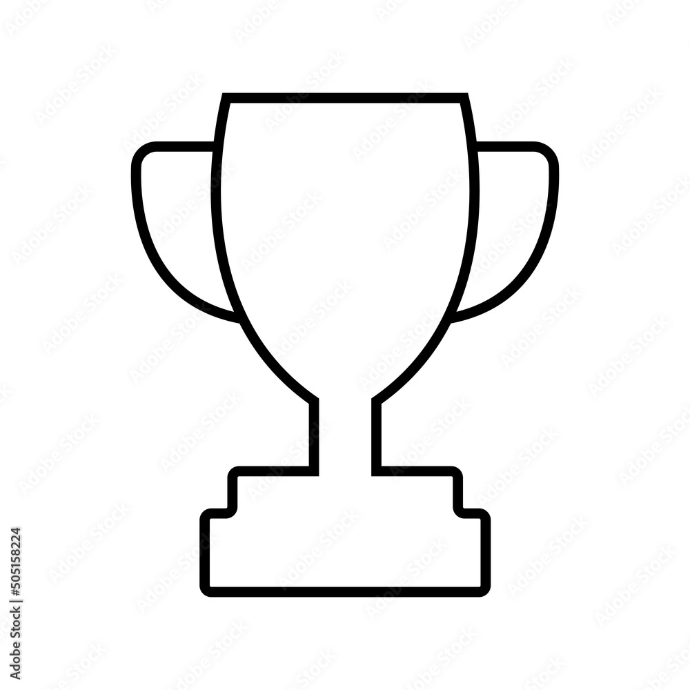 Champions Cup, award shape, first place cup badge, goblet icon, coupe symbol. Champions Cup, award shape, first place cup badge, goblet icon, coupe symbol.