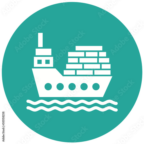 Cargo Ship Icon Design