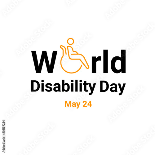 World Disability Day Banner or Card Flat  Vector Illustration. 
