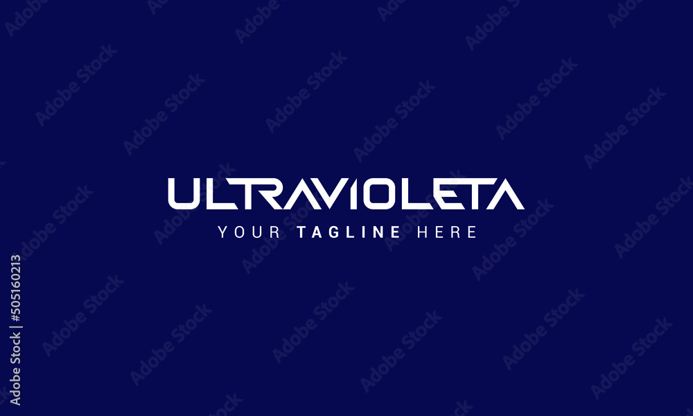 ULTRAVIOLETA Letter Typhography Text  Monogram Logo Design Vector