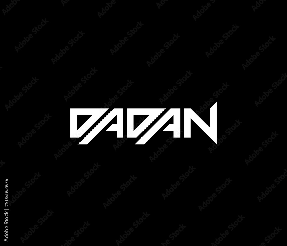 DADAN Letter Typhography Text  Monogram Logo Design Vector