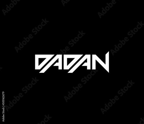 DADAN Letter Typhography Text Monogram Logo Design Vector