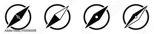 Compass icon set. Wind rose icon, Vector illustration