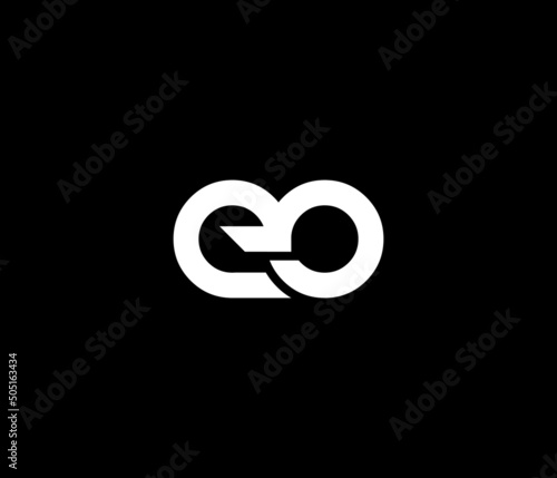 EO Letter Typhography Text  Monogram Logo Design Vector