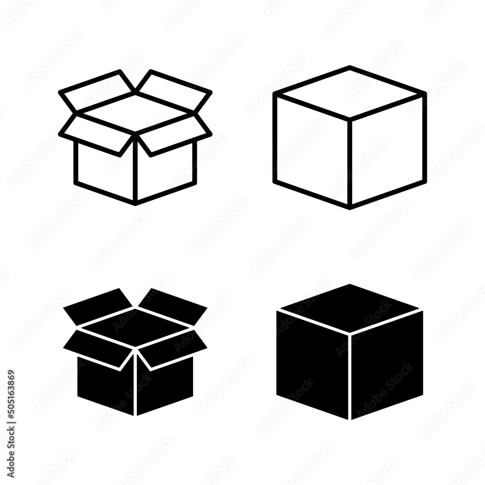 Box icons vector. box sign and symbol, parcel, package Box icons vector. box sign and symbol, parcel, package