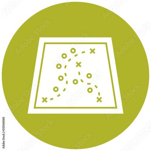 Hill Map Icon Design