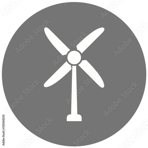 Eolic Turbine Icon Design