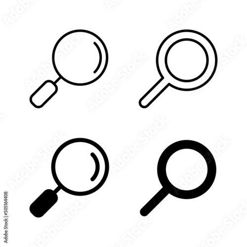 Search icons vector. search magnifying glass sign and symbol