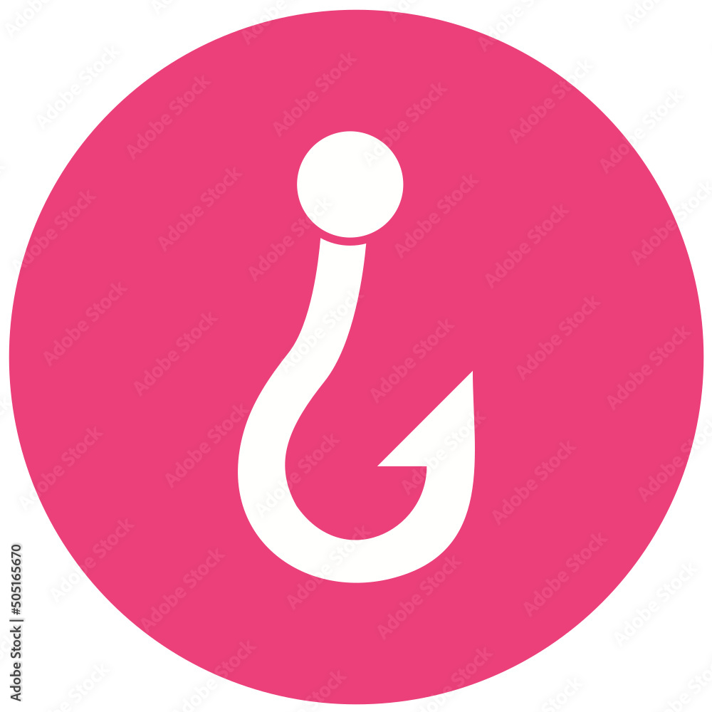 Fish Hook Icon Design Fish Hook Icon Design