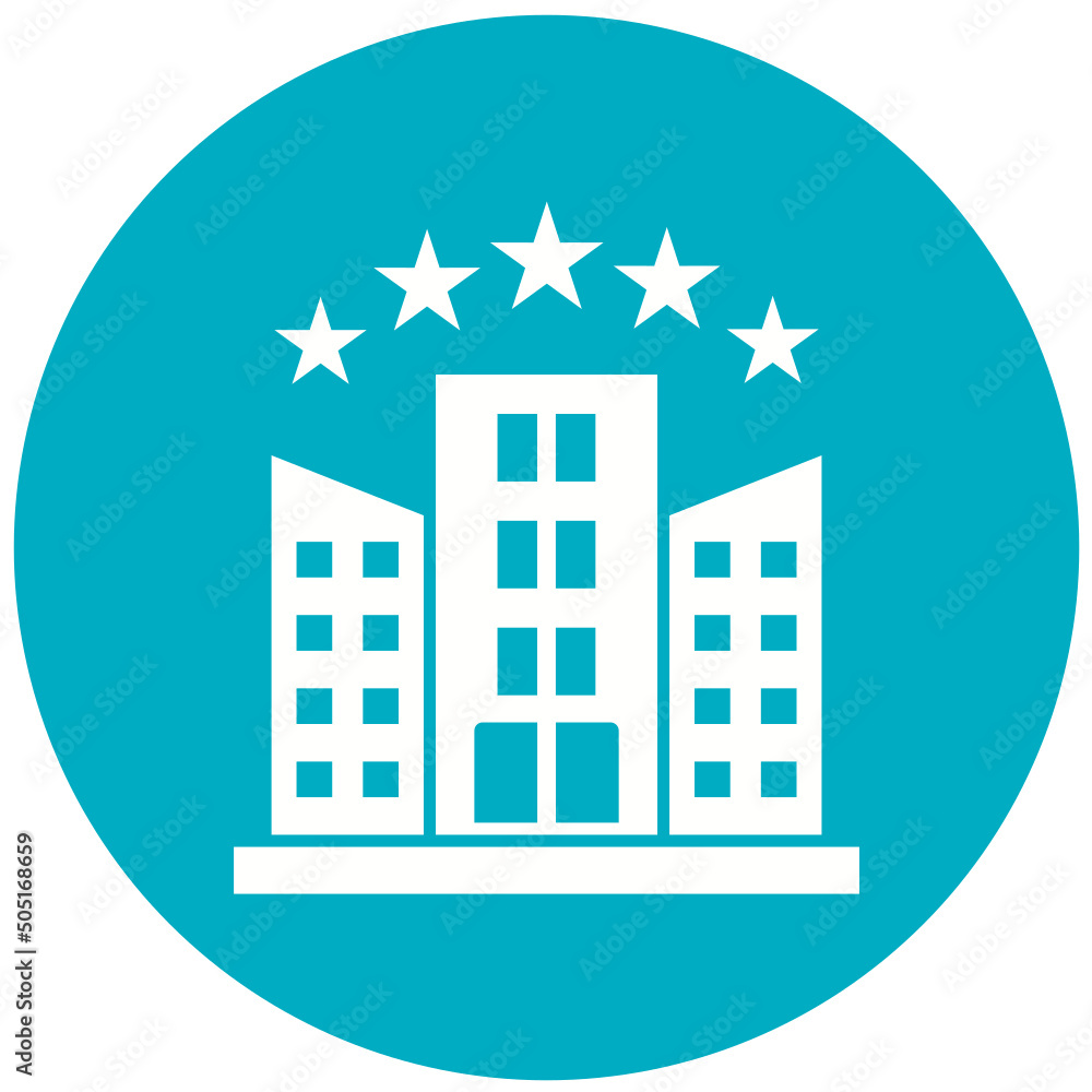 Five Star Hotel Icon Design Five Star Hotel Icon Design