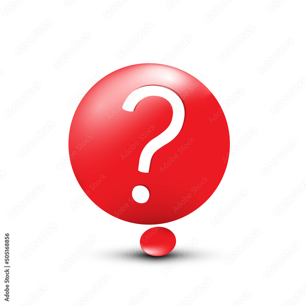 Question mark in red bubble - vector Question mark in red bubble - vector