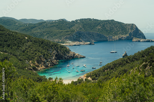 Famous Benirr  s Beach in Ibiza Island  Baleares  Spain 