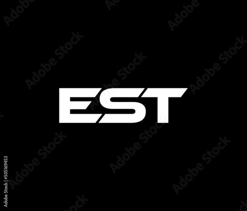 EST Letter Typhography Text Monogram Logo Design Vector