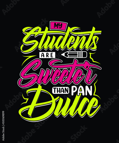 My students are success than pan dulce color typography design