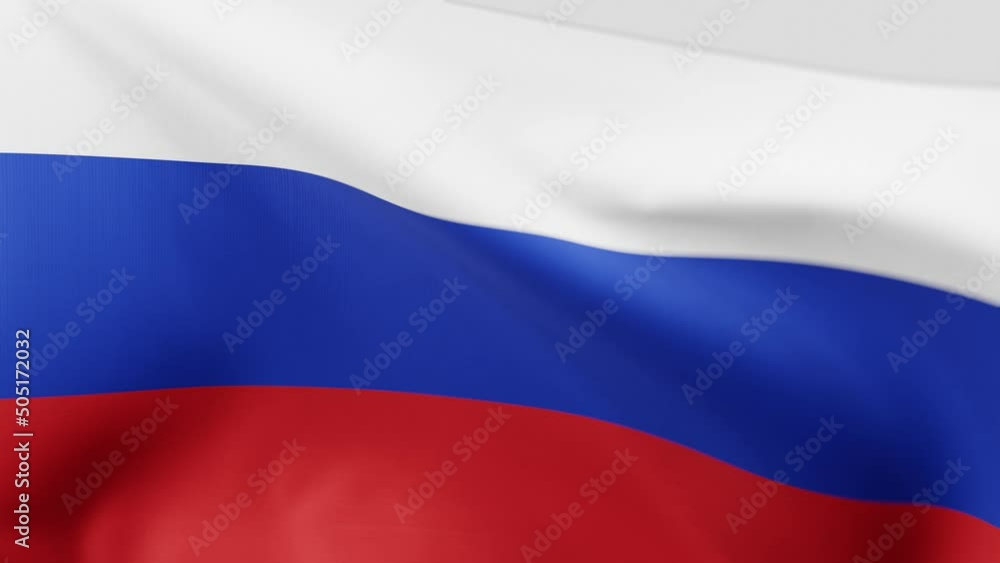 Russian flag waving in slow motion Russian flag waving in slow motion