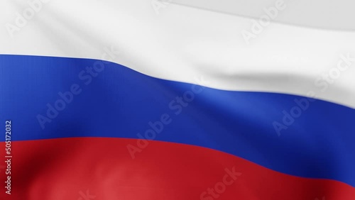 Russian flag waving in slow motion