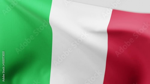 Italian flag waving in slow motion