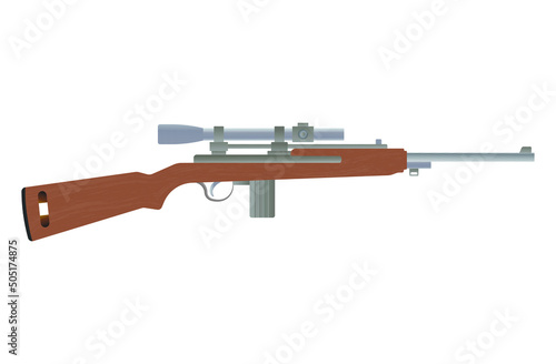 rifle "M 1" with a sight in the profile