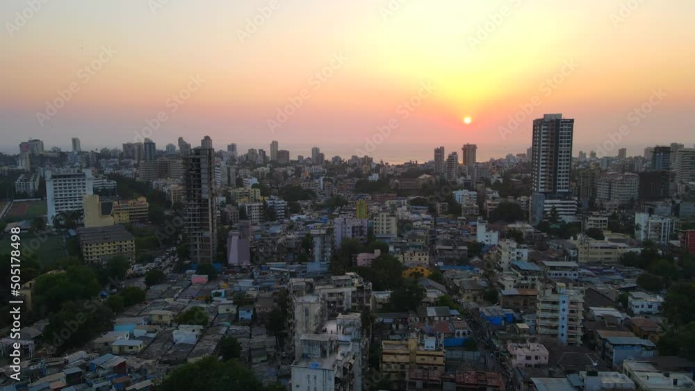 Bandra west top bird eye view sunset sunrise Bandra west top bird eye view sunset sunrise