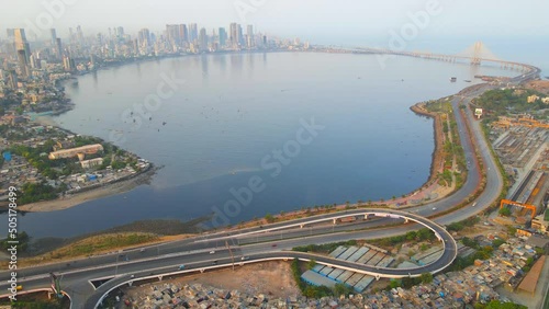 Bandra bandra Western Express Highway warli sea-link top view photo