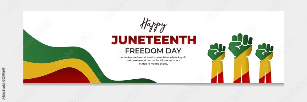 Vector banner for Juneteenth day, Freedom day Vector banner for Juneteenth day, Freedom day