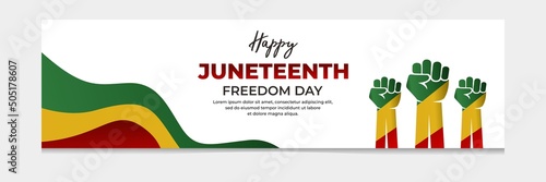 Vector banner for Juneteenth day, Freedom day