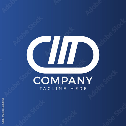 Letter CIMD simple logo design in oval line shape for brand identity, bussines, and personal logo photo