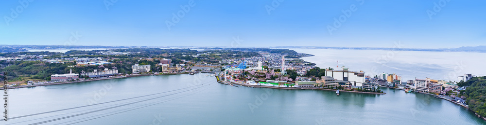 Obraz premium 舘山寺温泉 浜名湖 大草山 からの 眺望 【 静岡県 の 風景 】