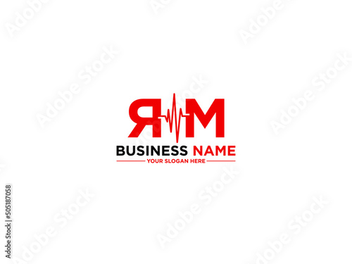 Letter RM Medical Logo, Modern Rm mr Logo Letter Vector For Doctors