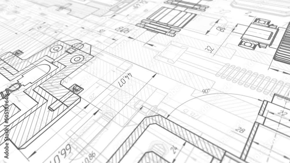 Technical drawing .Mechanical Engineering background .Technology Banner.Video animation HD 4K . Technical drawing .Mechanical Engineering background .Technology Banner.Video animation HD 4K .