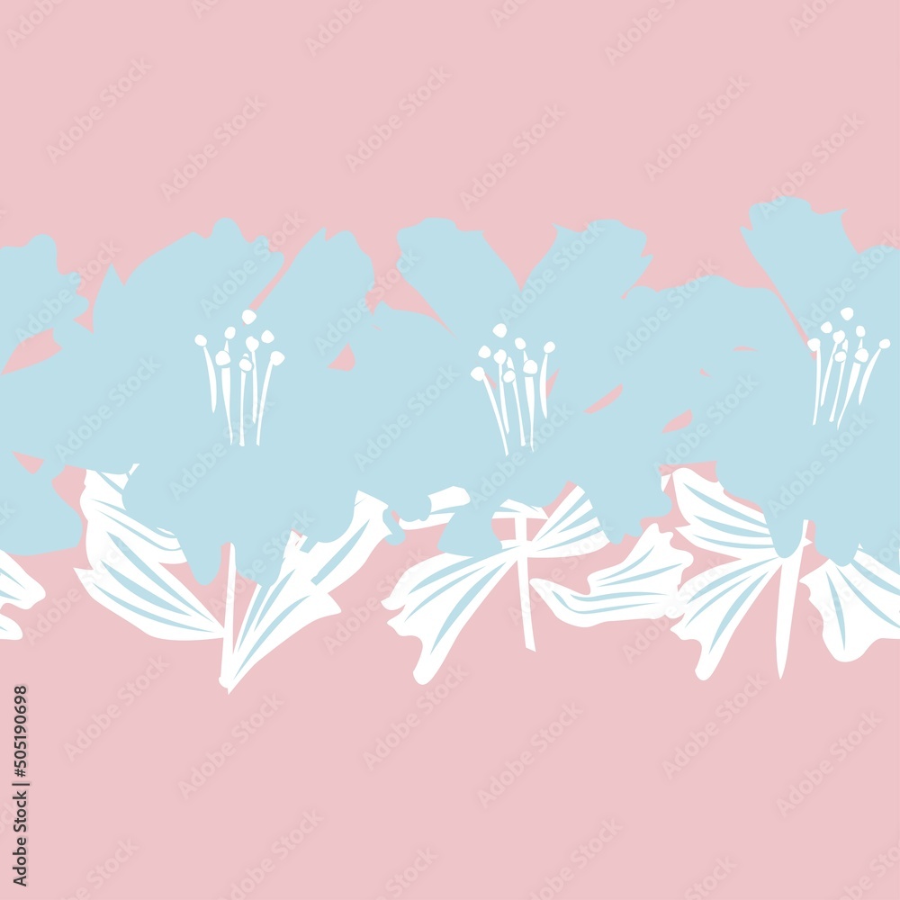Floral Brush strokes Seamless Pattern Design Floral Brush strokes Seamless Pattern Design
