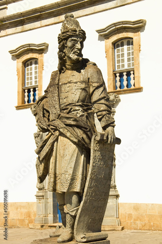 Sanctuary of Bom Jesus de Matosinhos, Statue of the Prophet Joel, Congonhas do Campo, Minas Gerais state, Brazil