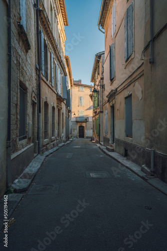 Street view and historical buildings in Arles  Provence  France