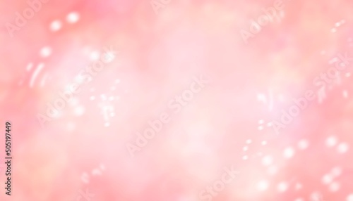 Banner or background with copy space in trendy pink color. Pink background with beautiful blur and rays of light. Hexagon and new technologies. Cosmetology and medicine. High quality photo