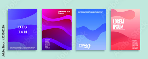 Cover design template set. Background for decoration presentation, brochure, catalog, poster, book.