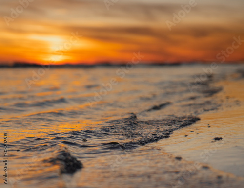 Orange Ocean Beach Sunset