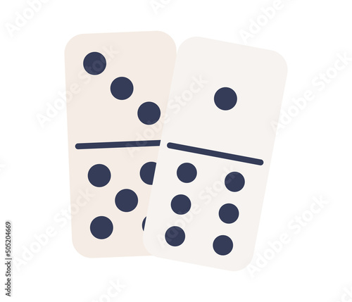 Domino dice icon. Dominoes game sign. Vector flat illustration 