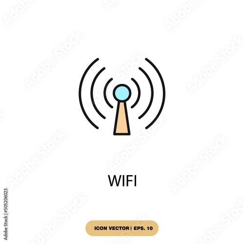 wifi icons  symbol vector elements for infographic web