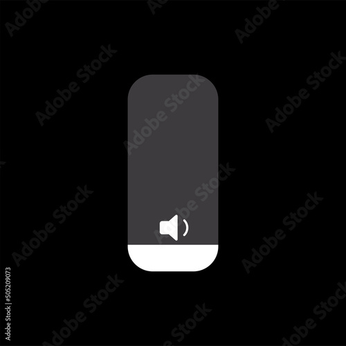 Volume icon isolated on black background. Screen button symbol modern, simple, vector, icon for website design, mobile app, ui. Vector Illustration