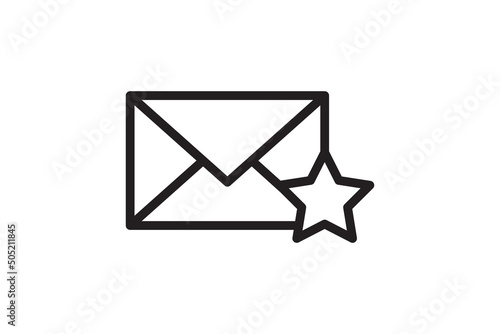 Mail icon vector sign. Letter envelope symbol. Message send to address illustration.