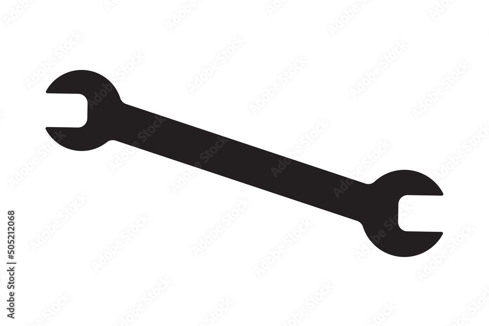 Wrench tool for repair service equipment. Mechanical engineering symbol. Vector. Wrench tool for repair service equipment. Mechanical engineering symbol. Vector.